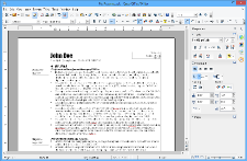 Ecrã do Apache OpenOffice Writer